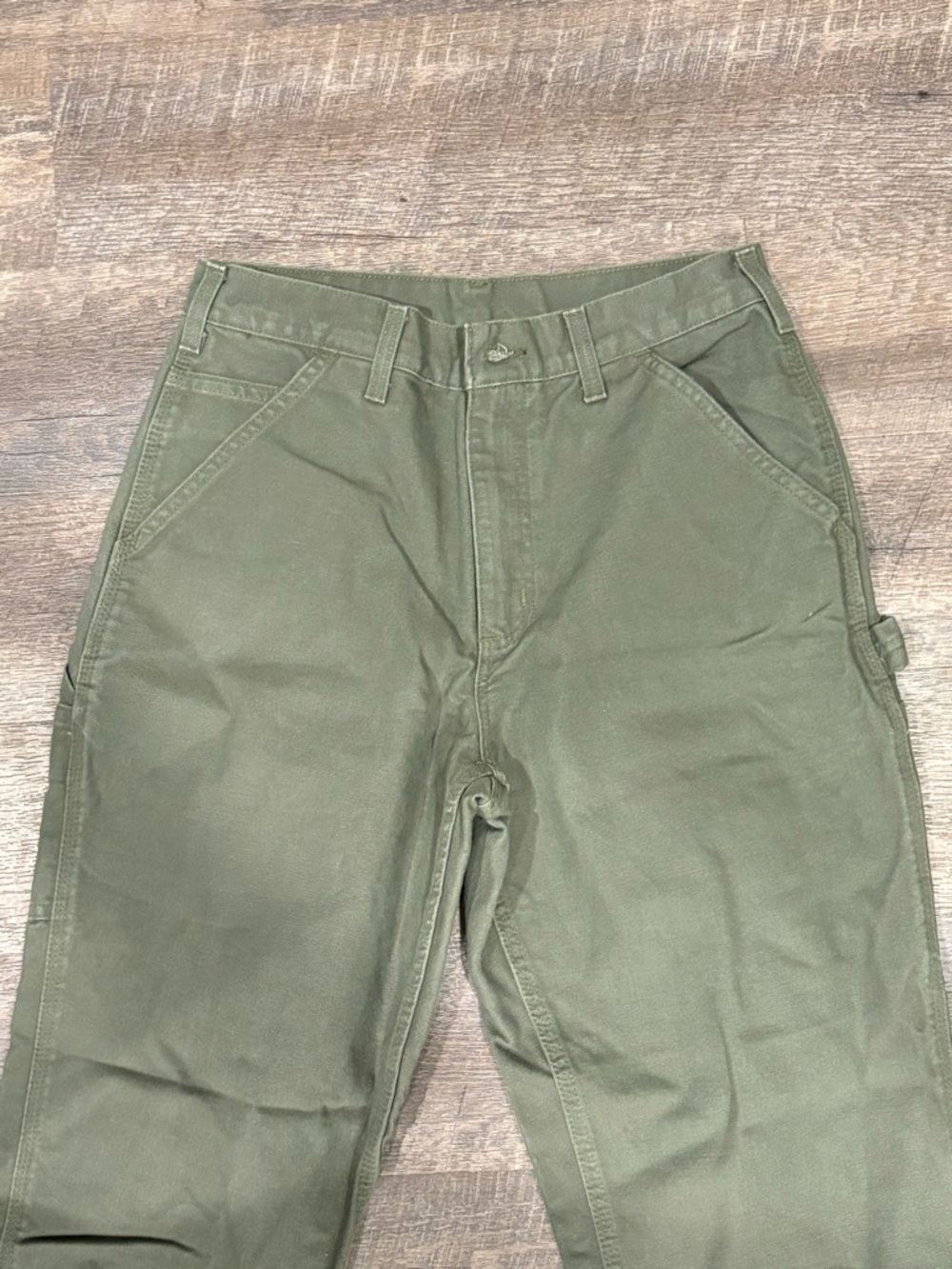 Carhartt Olive Utility Pants Dungaree Fit - Picture 5 of 10